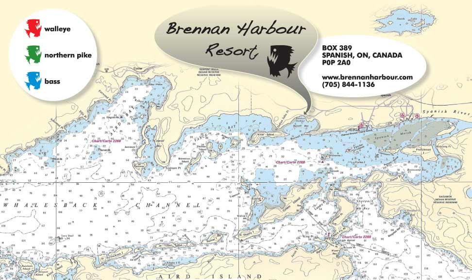 Fishing Maps - Spanish, Ontario